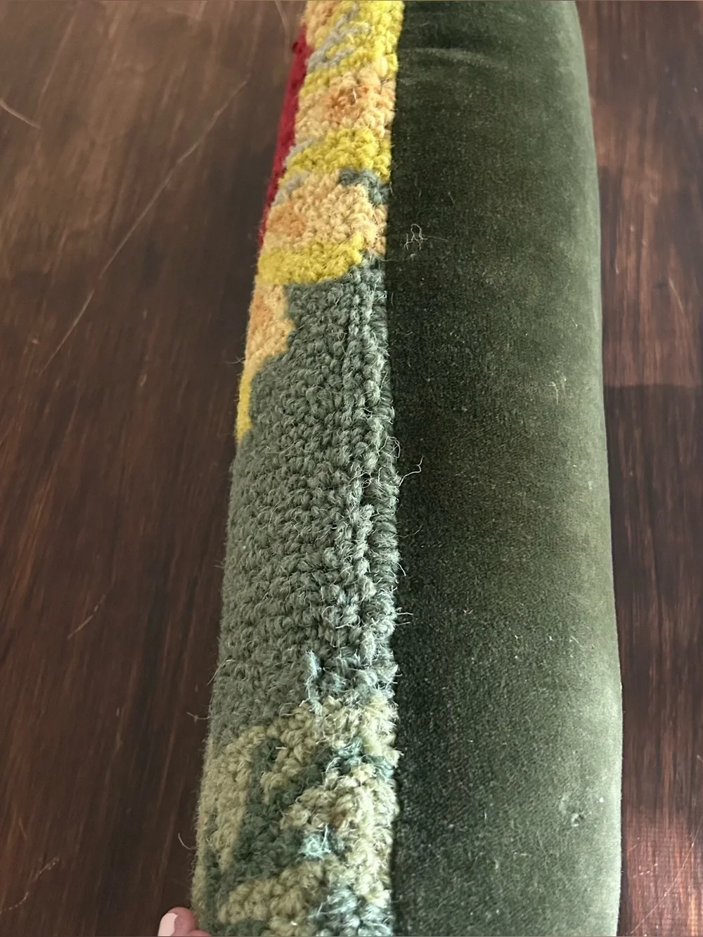 Chandler 4 Corners Hooked Wool Sunflower 162 Lumbar Pillow Laura Megroz Lumba